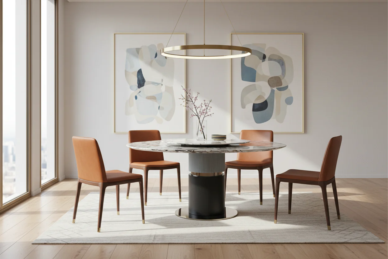 Koi Marble Round Table - Image 3