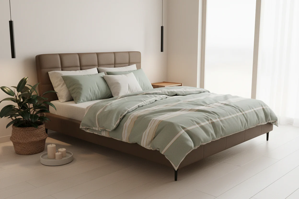 Lauren Leather Platform Bed - Image 8