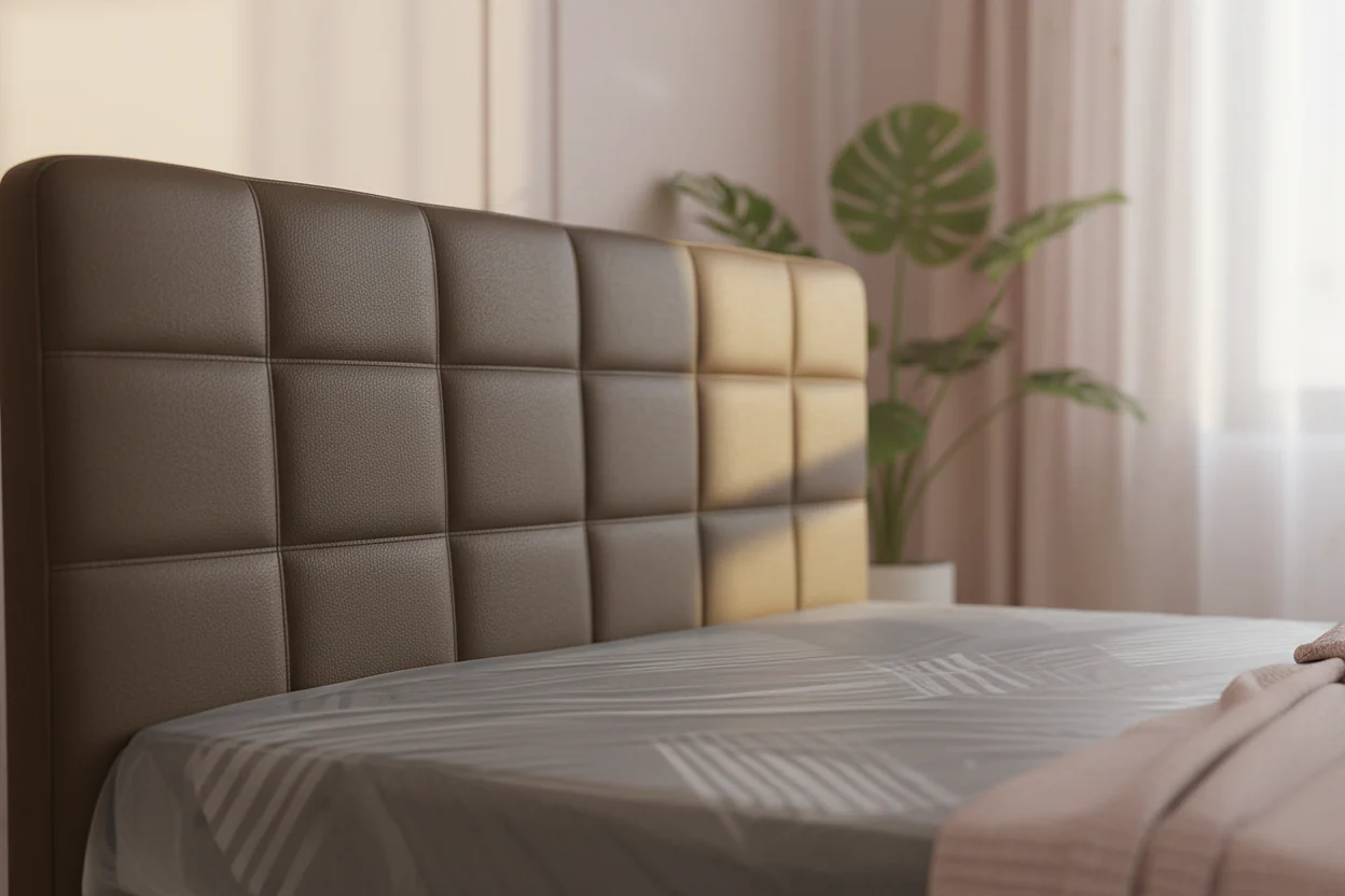 Lauren Leather Platform Bed - Image 9