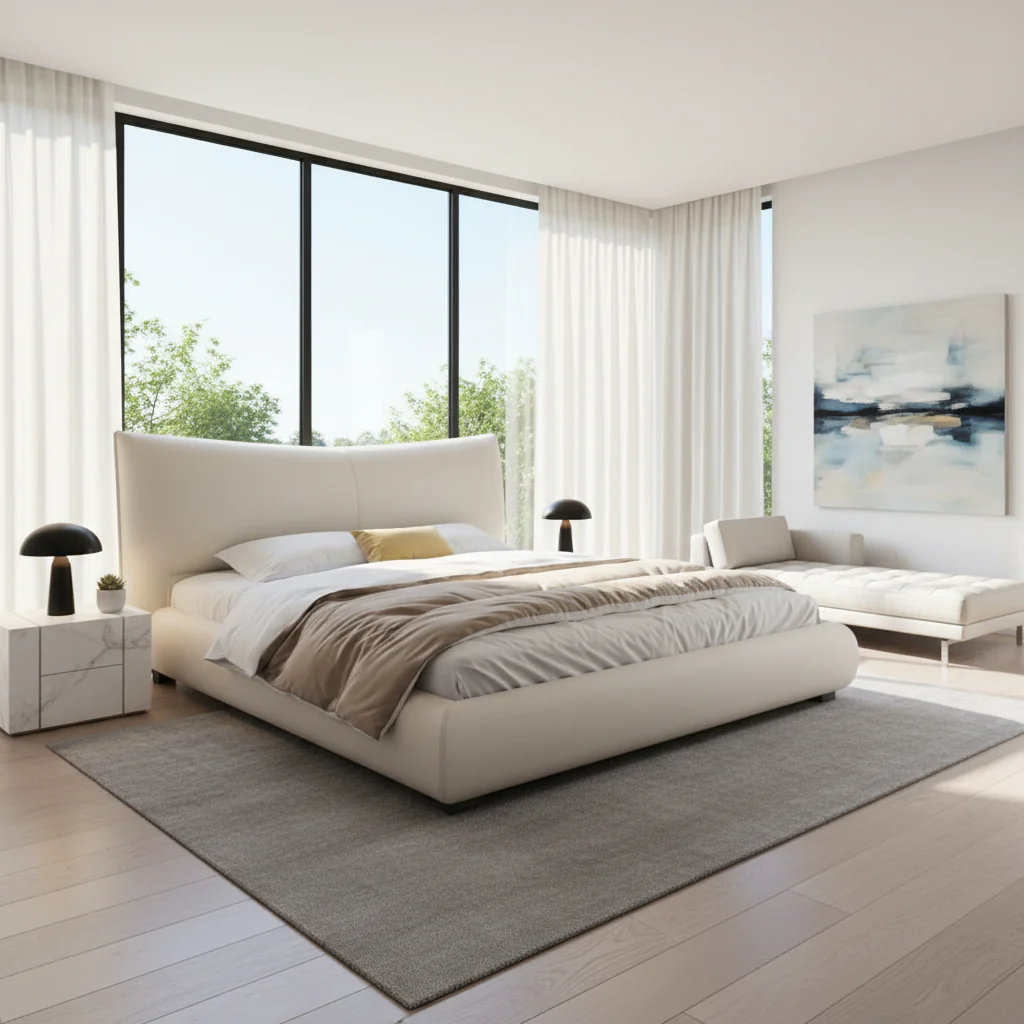 Lavelle Leather Upholstered Bed - Image 4