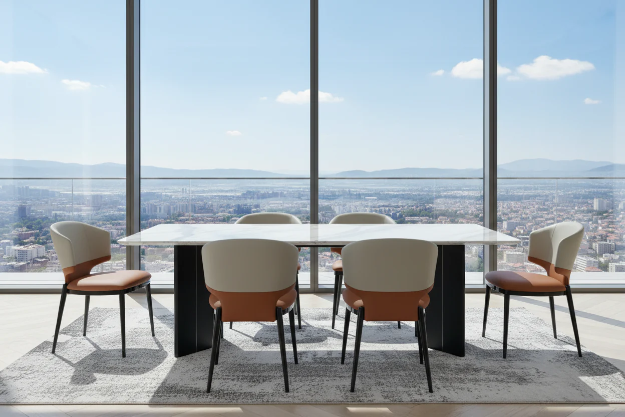 Linea Marble Dining Table - Image 3