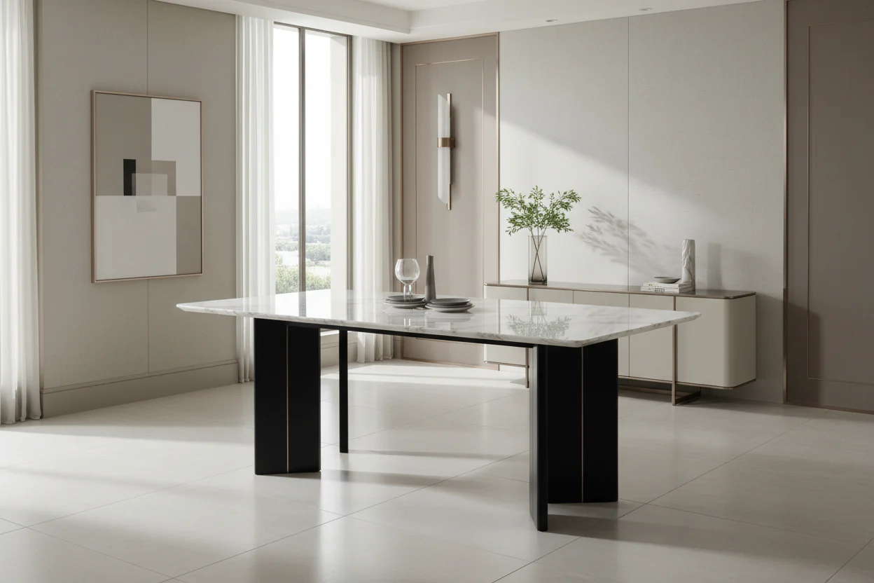 Linea Marble Dining Table - Image 8