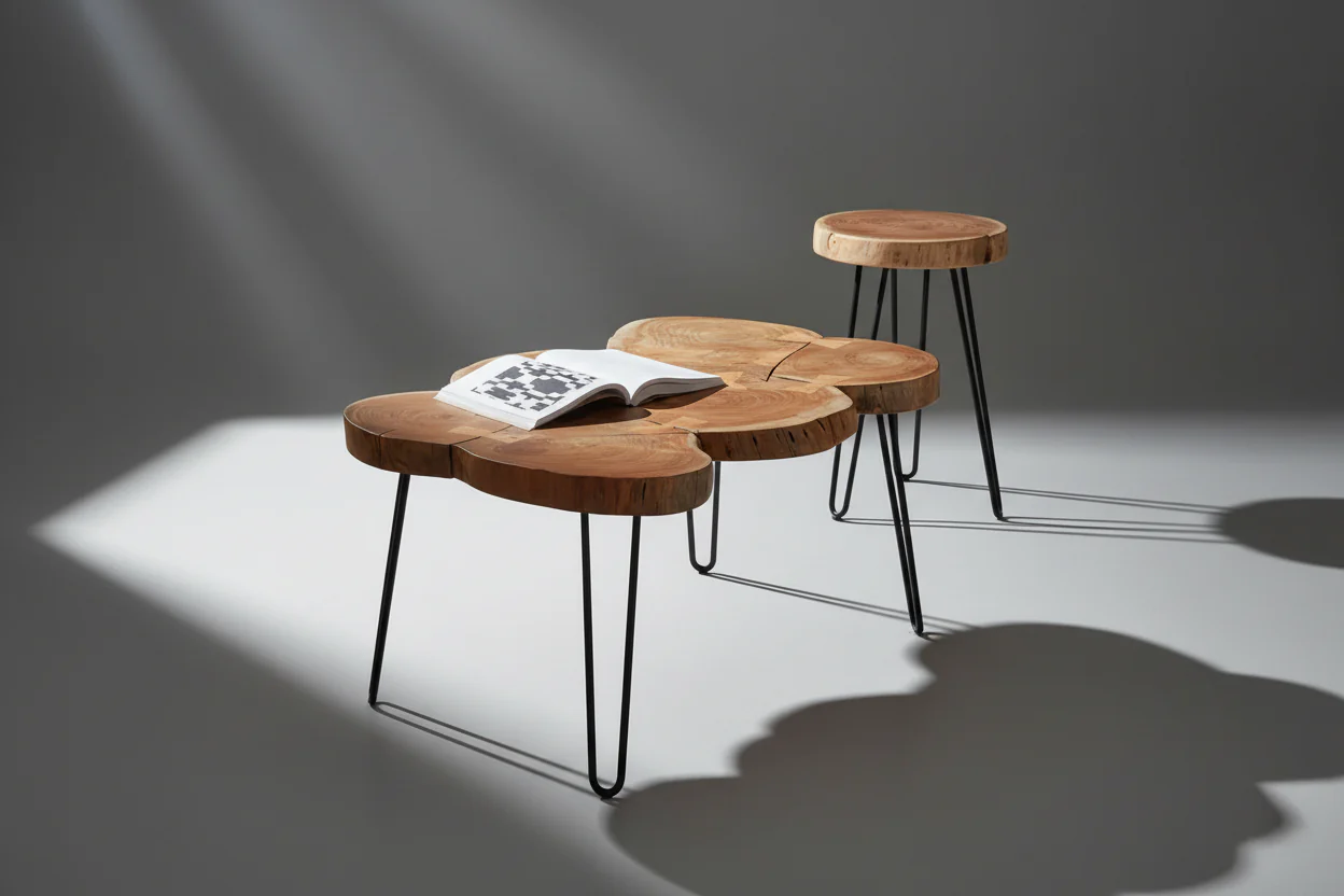 Live Edge Coffee and End Table Set - Image 2