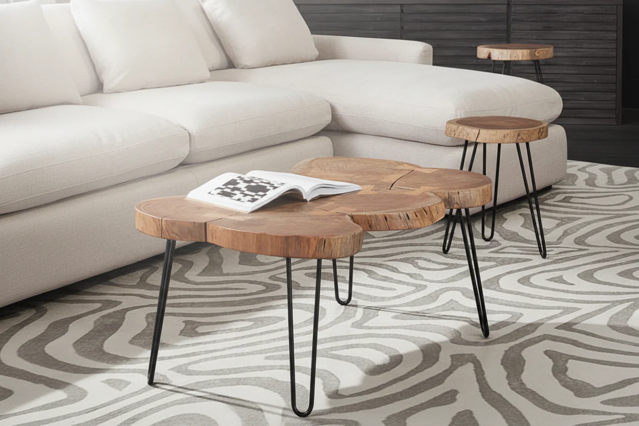 Live Edge Coffee and End Table Set - Image 7