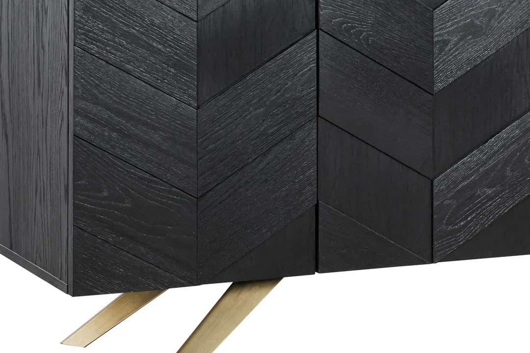 Lombard Black Chevron Sideboard - Image 3