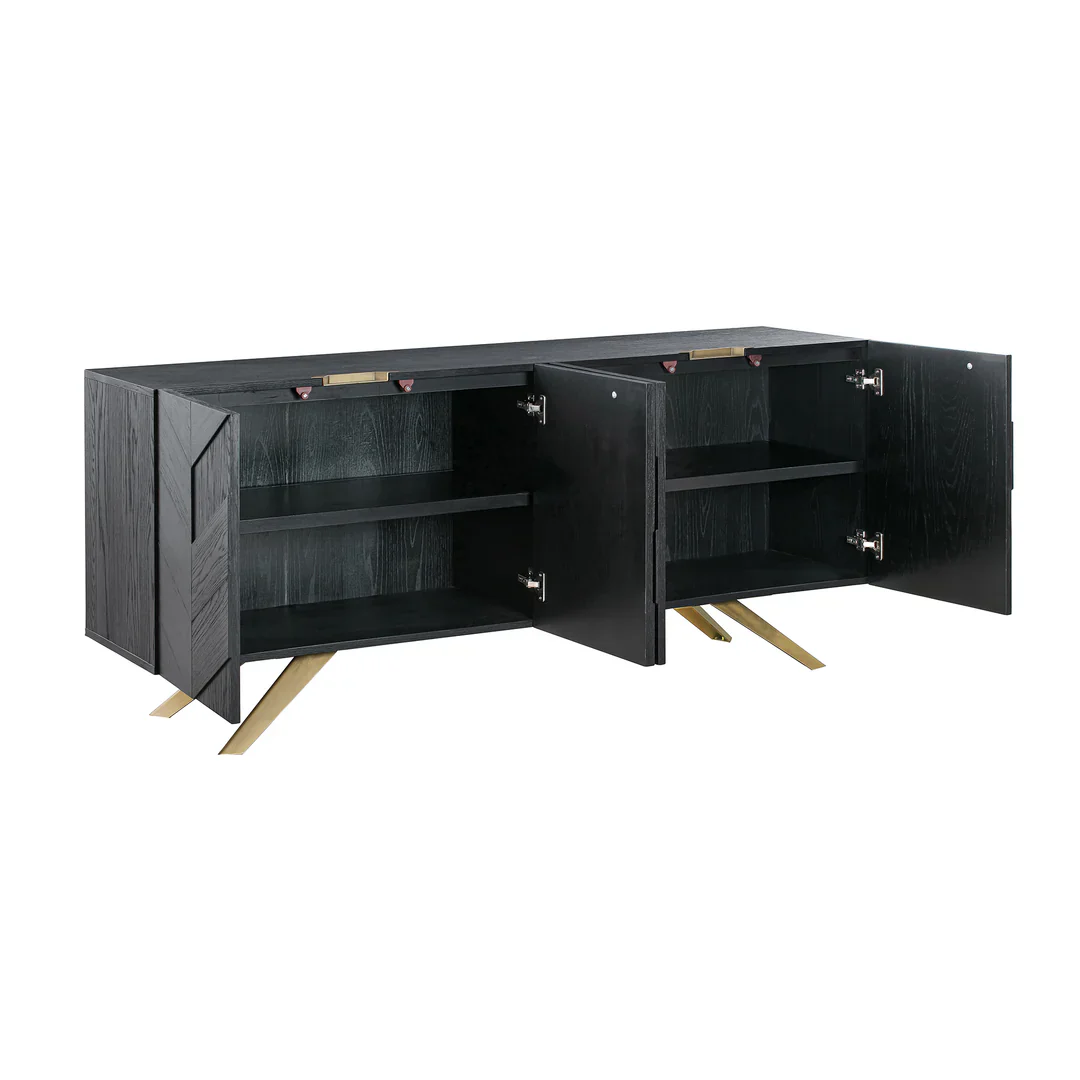 Lombard Black Chevron Sideboard - Image 4