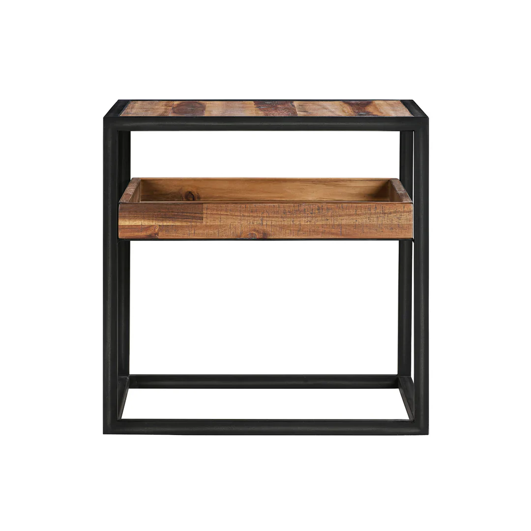 Ludgate Industrial Rustic Side Table - Image 11
