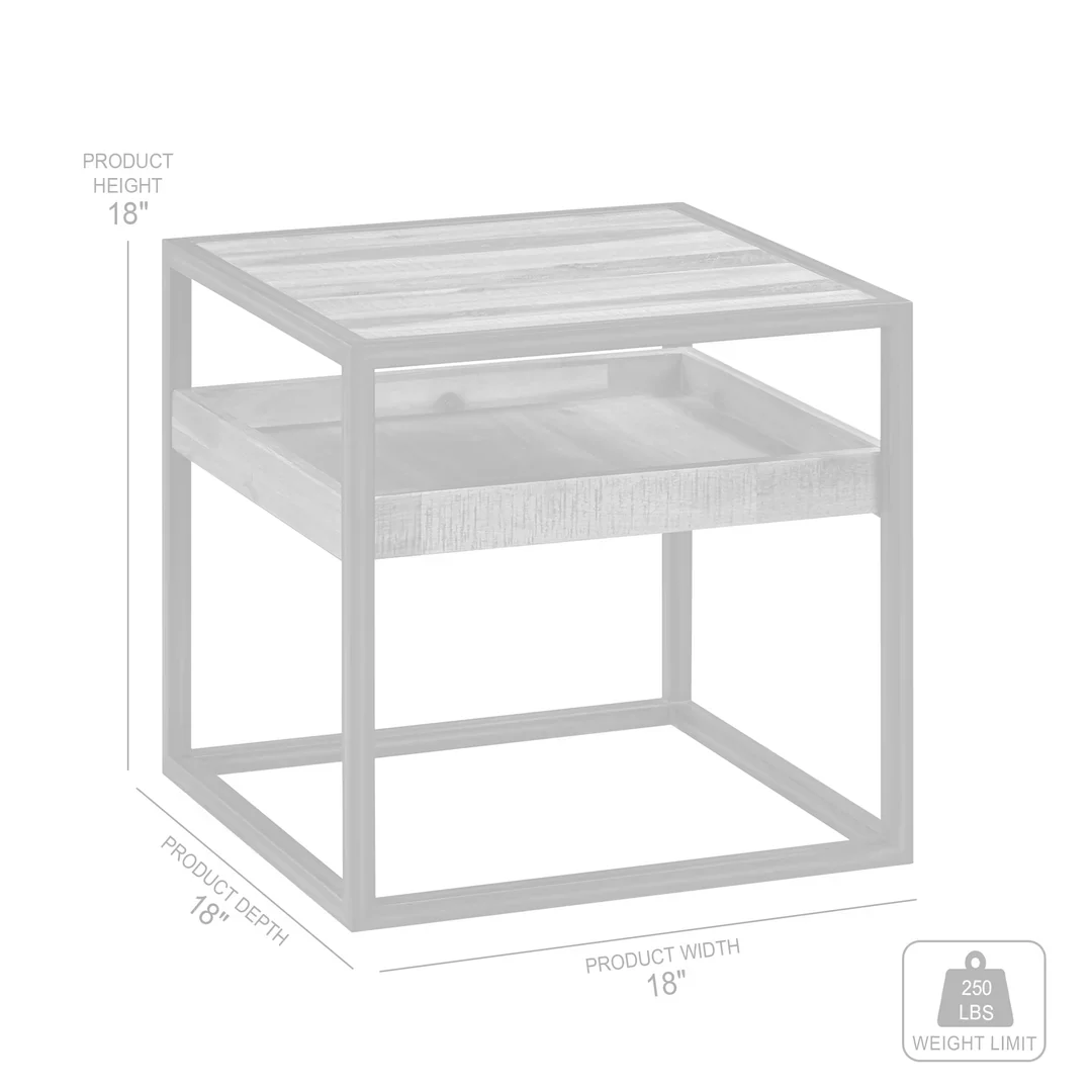 Ludgate Industrial Rustic Side Table - Image 13