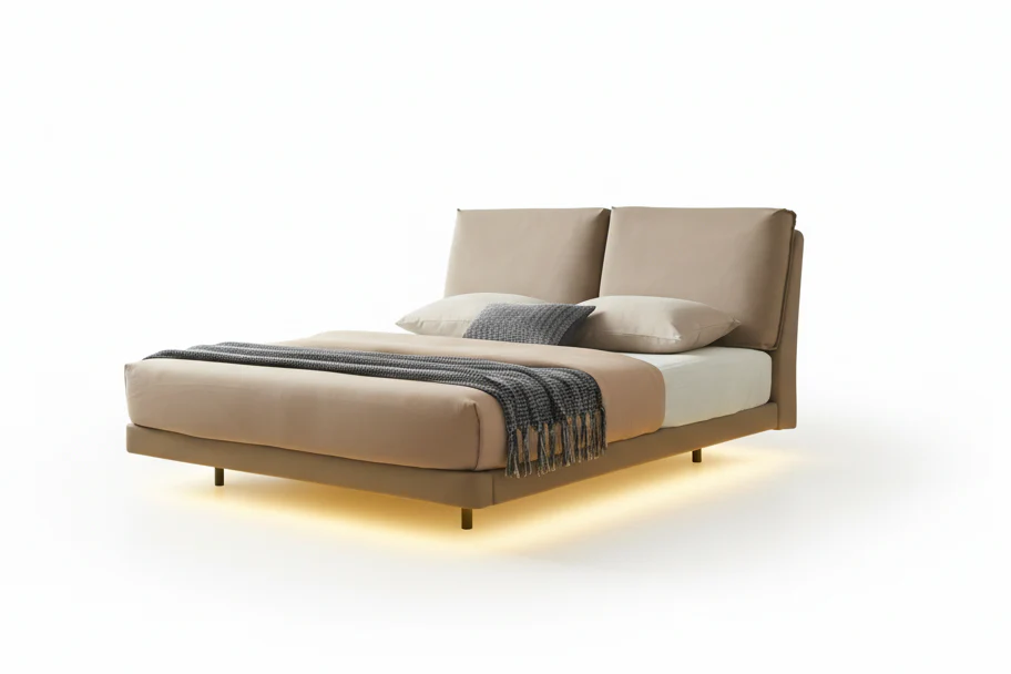 LuminGlow Platform Bed
