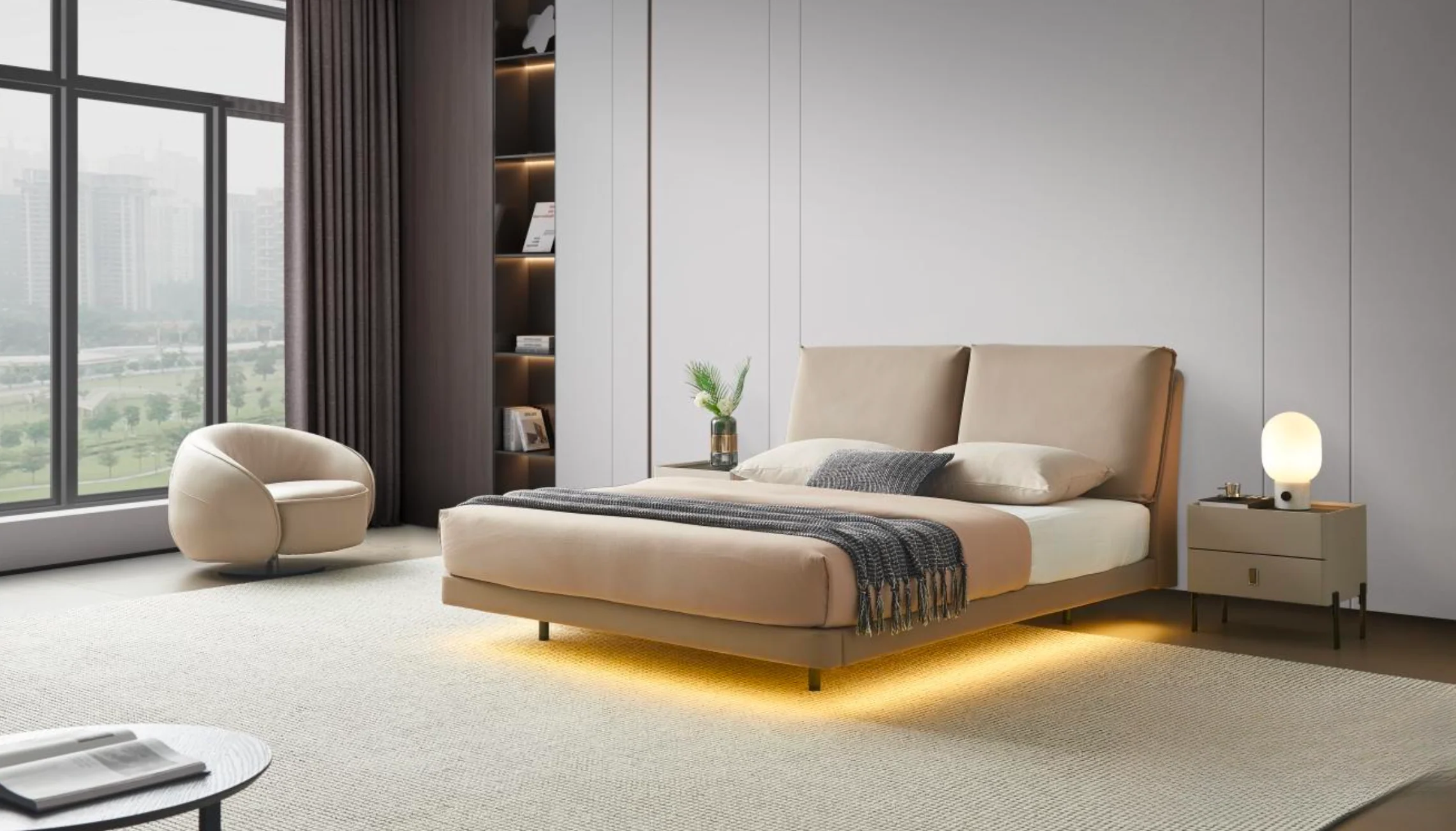 LuminGlow Platform Bed - Image 2