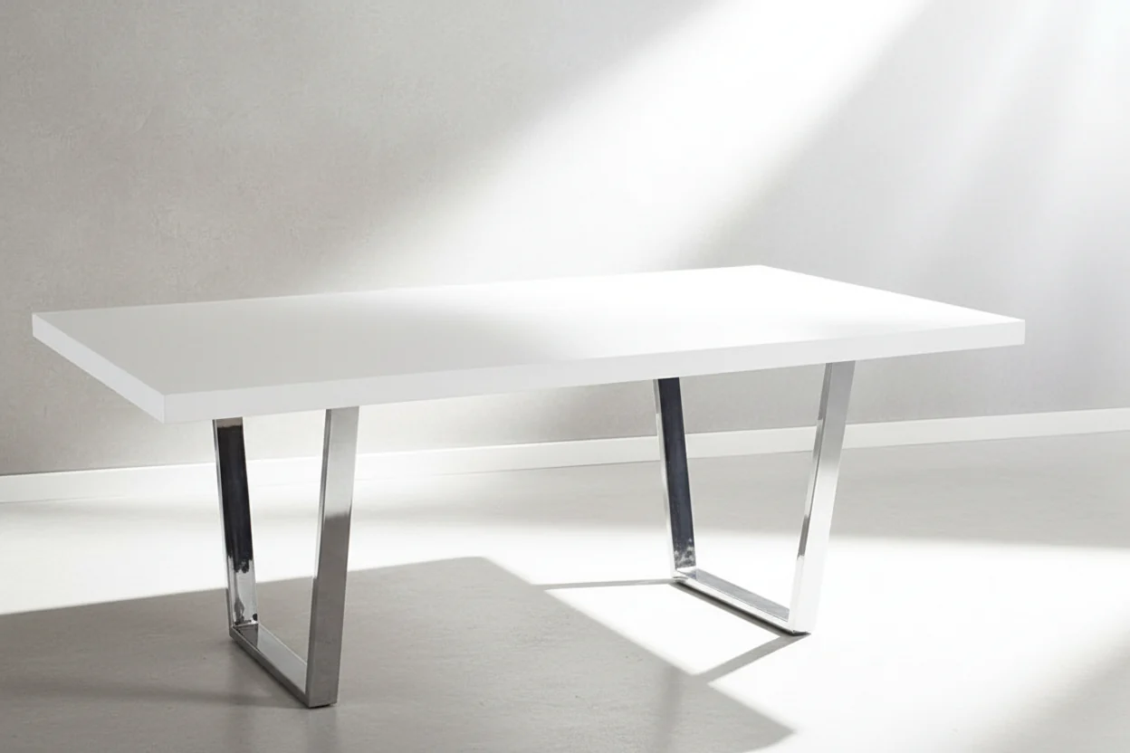 Luna Modern High-Gloss Dining Table - Image 2
