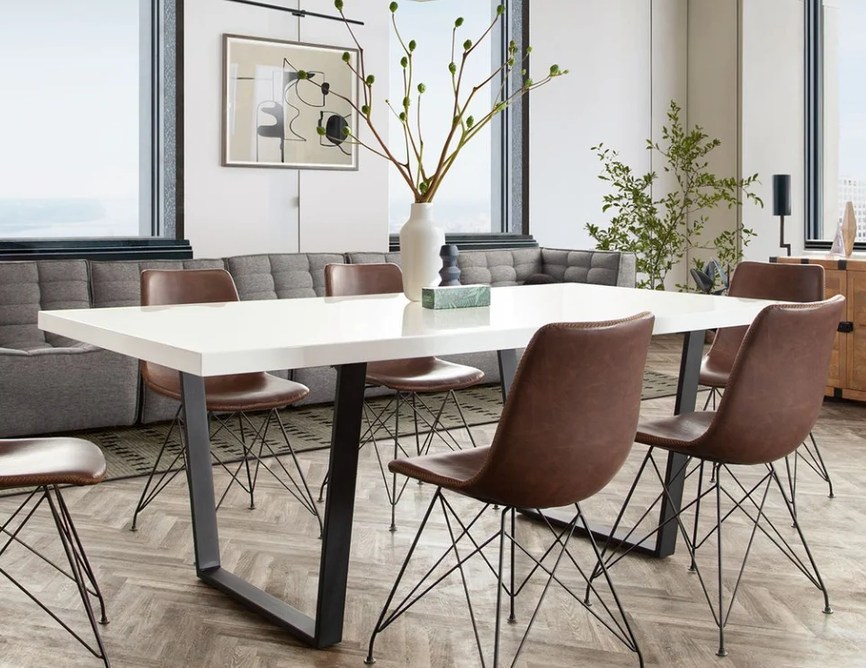 Luna Modern High-Gloss Dining Table - Image 3