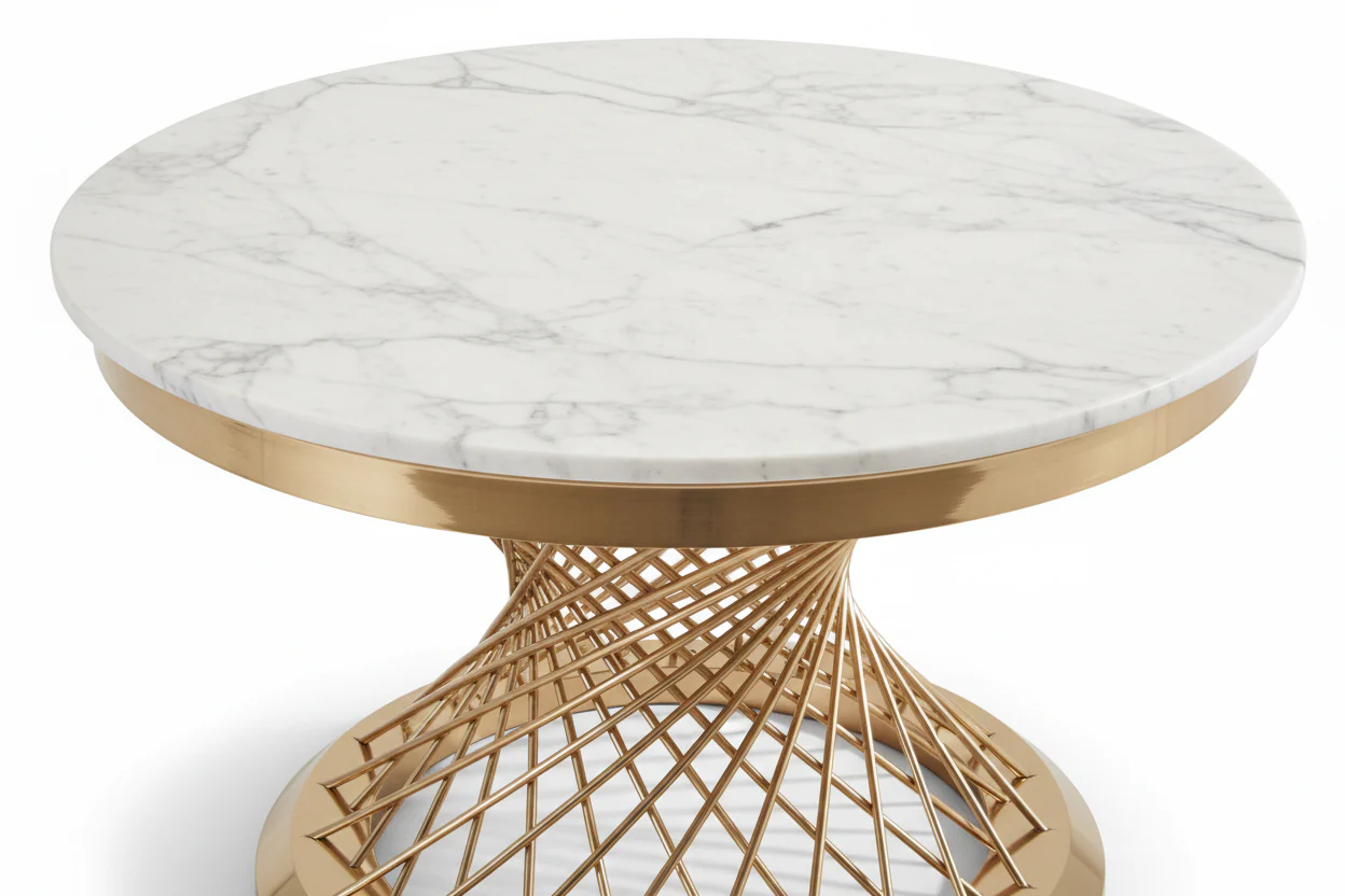 Luxe Spiral Gold Coffee Table Set - Image 6