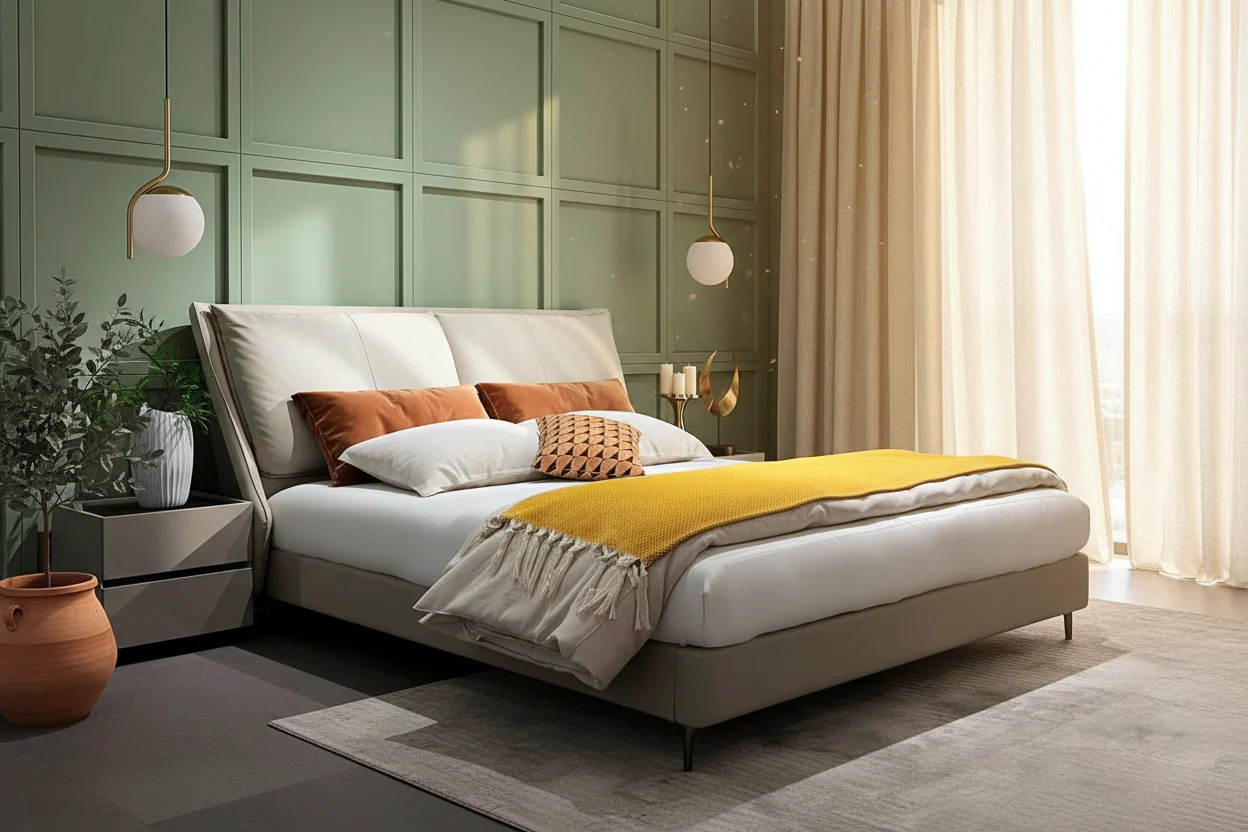 Luzio Modern Upholstered Bed - Image 6