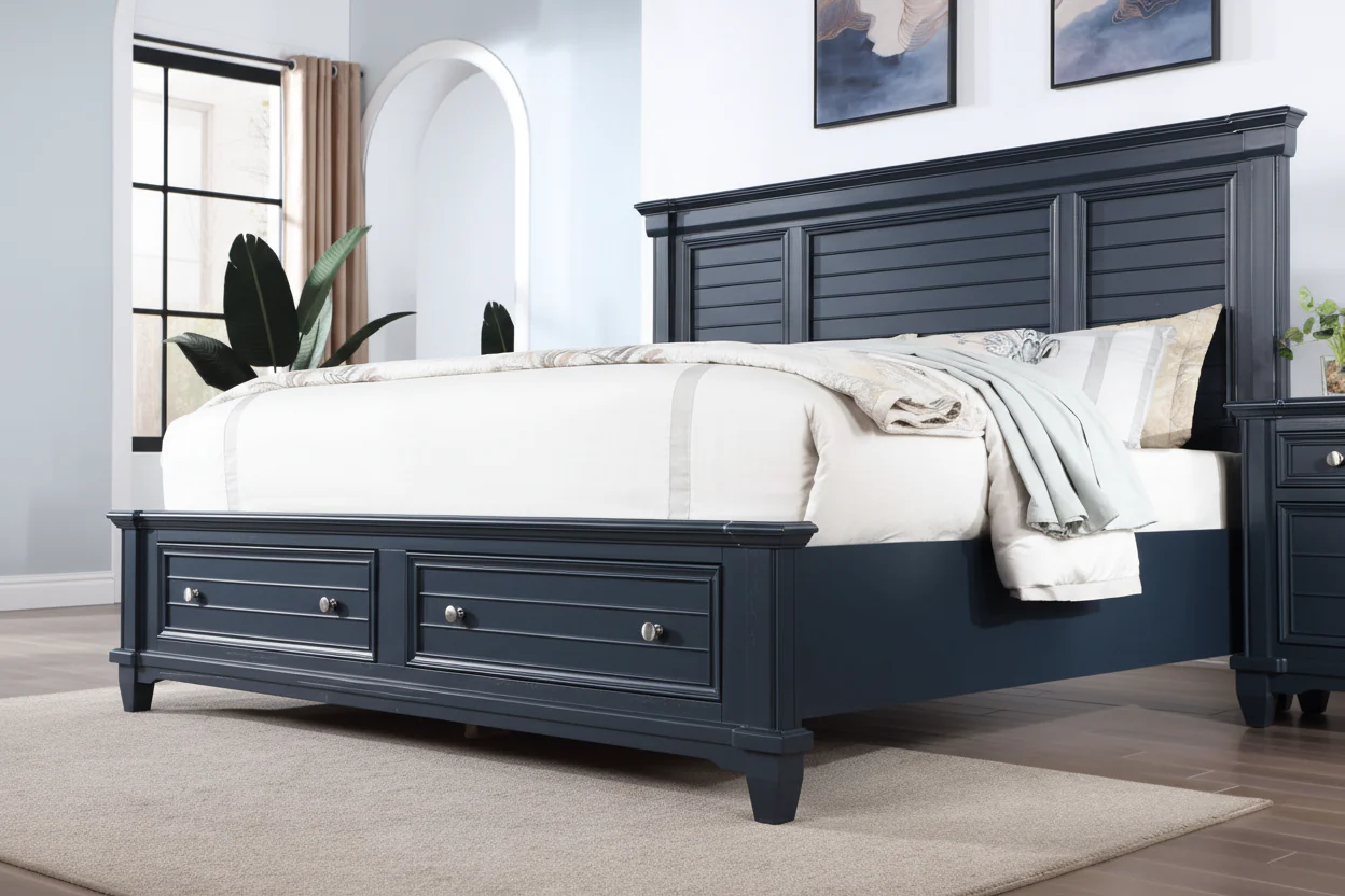 Manzanillo Tall Panel Platform Bed with Storage - Image 12
