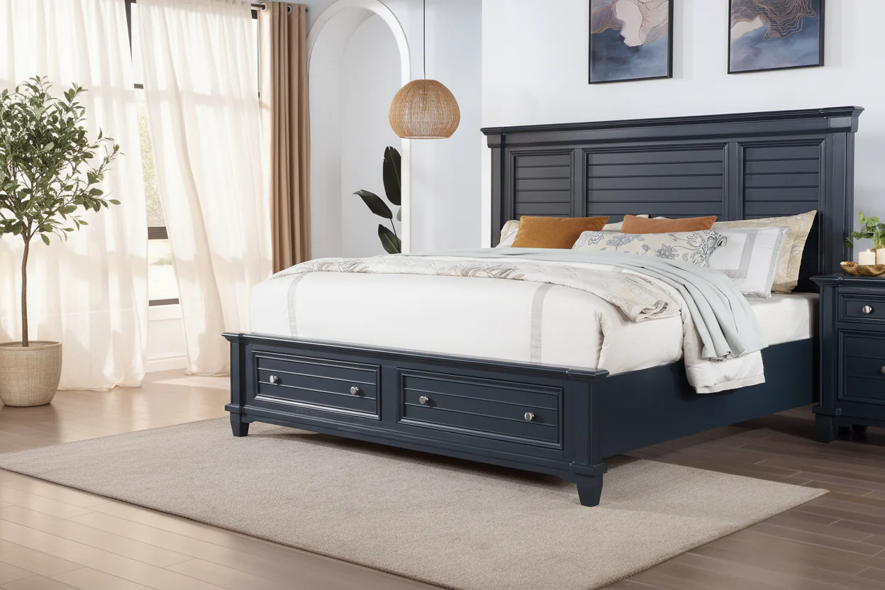 Manzanillo Tall Panel Platform Bed with Storage - Image 14