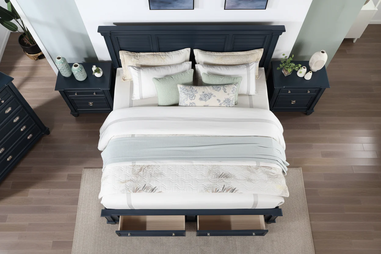 Manzanillo Tall Panel Platform Bed with Storage - Image 7