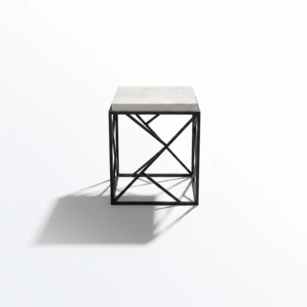 Marble Cube Accent Table