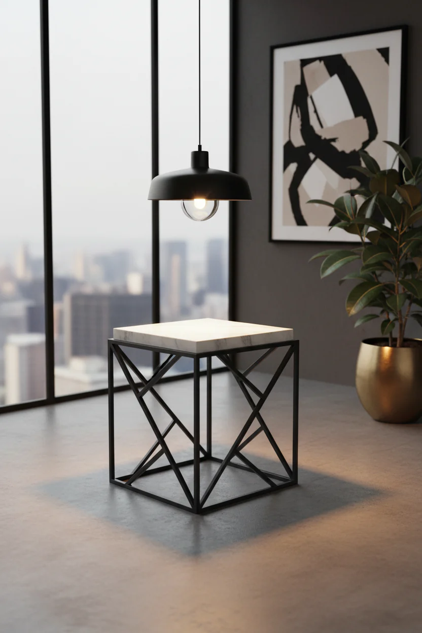 Marble Cube Accent Table - Image 5