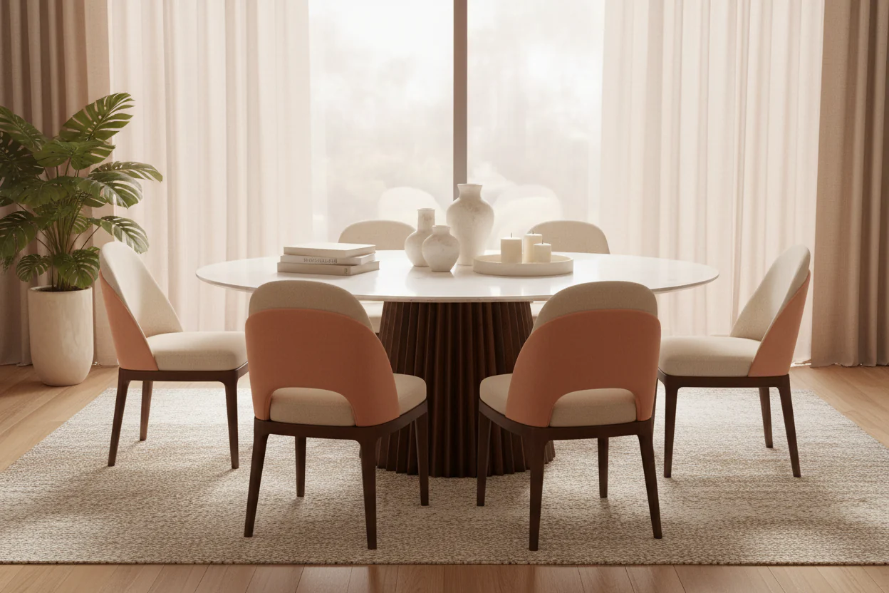 Marble - Luxe Round Dining Table - Image 6