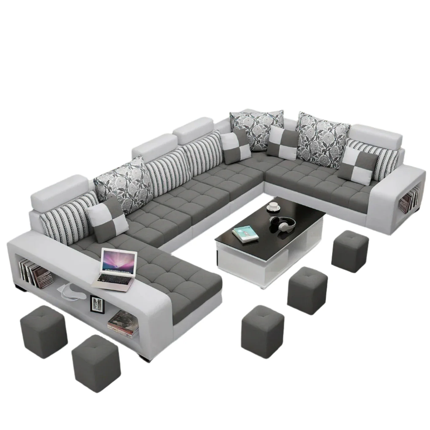 Marina Modular Tufted Sectional Style D - Image 3