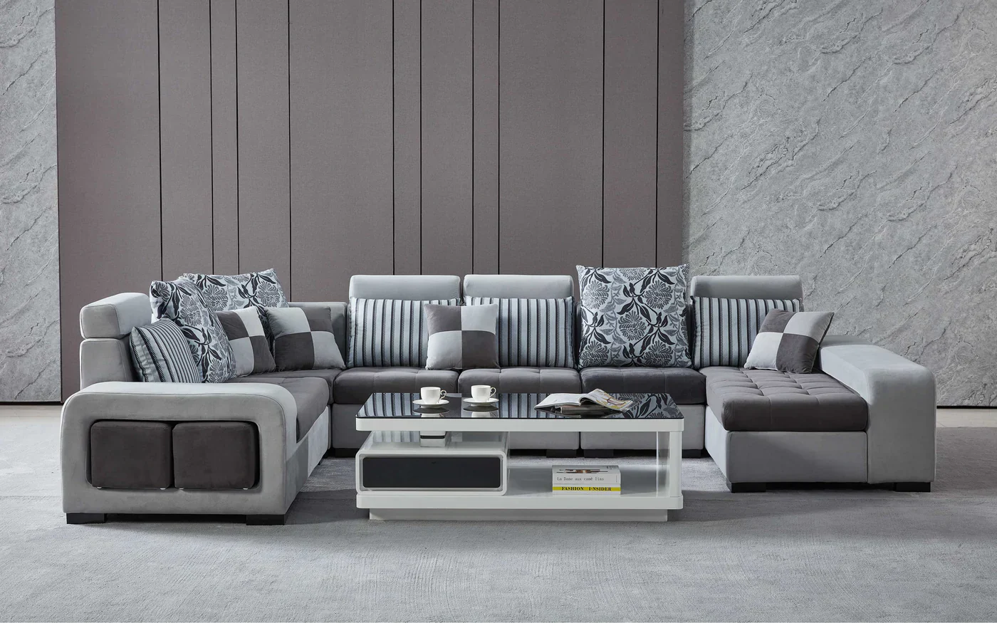 Marina Modular Tufted Sectional Style D - Image 5