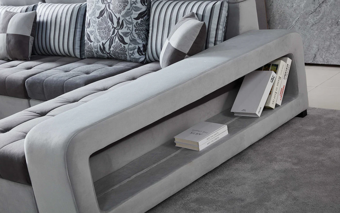 Marina Modular Tufted Sectional Style D - Image 8