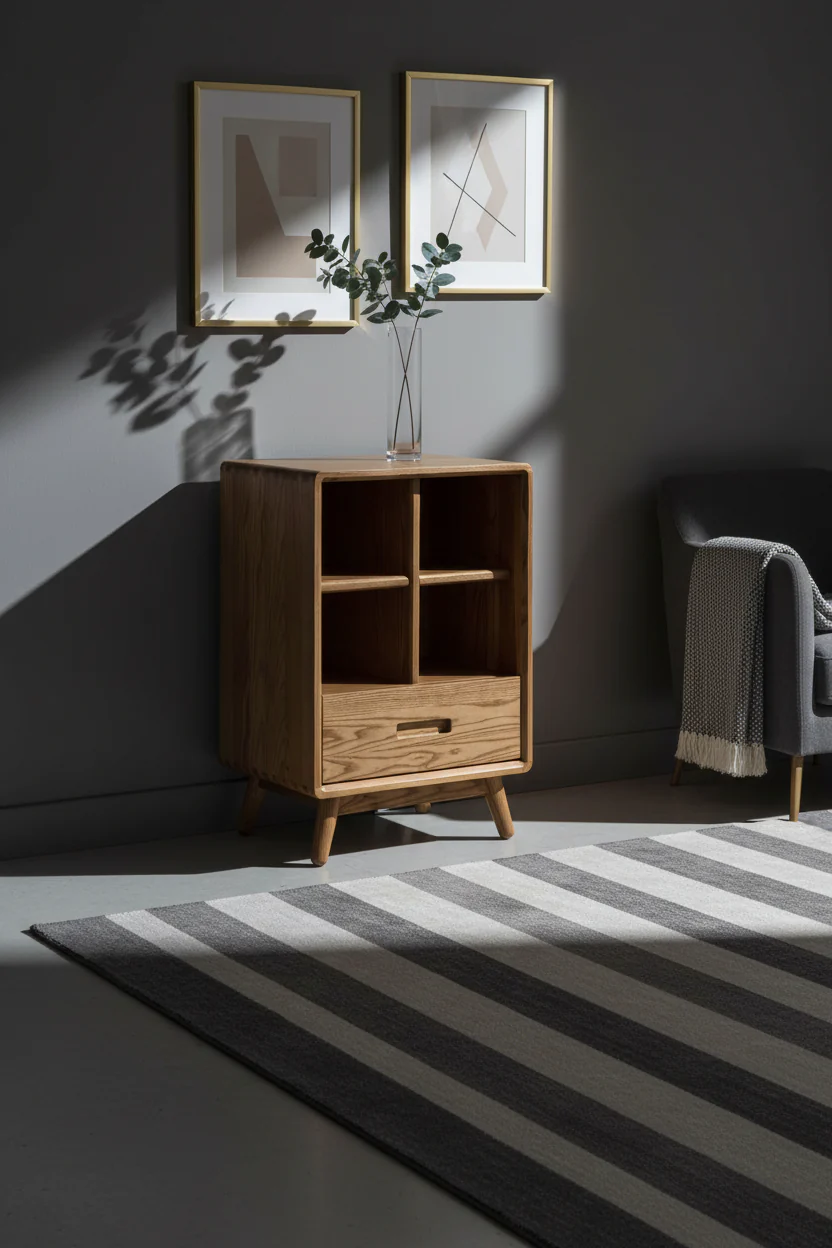 Mid-Century Open Storage Cabinet - Image 4