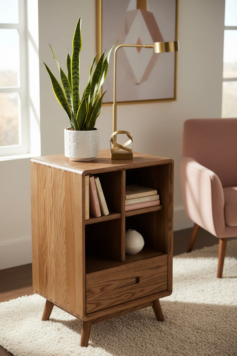 Mid-Century Open Storage Cabinet - Image 6