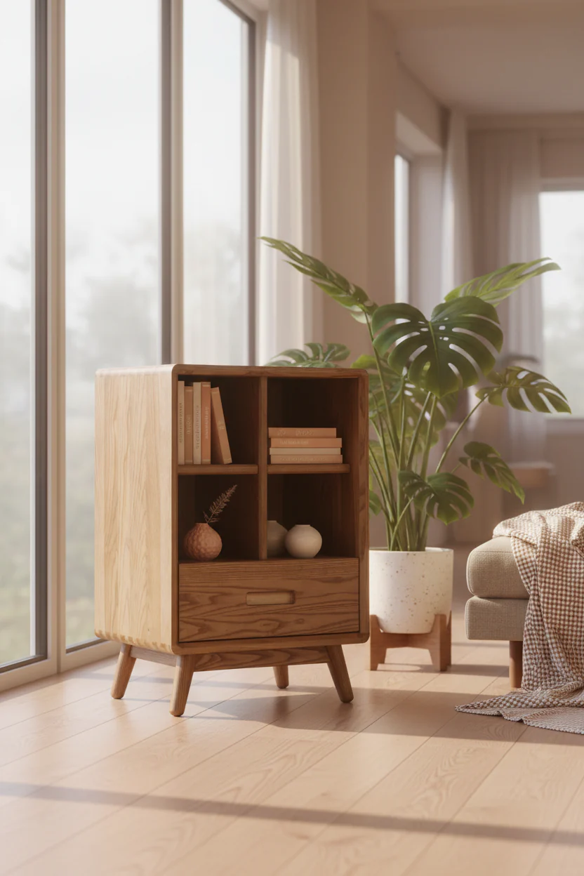 Mid-Century Open Storage Cabinet - Image 7