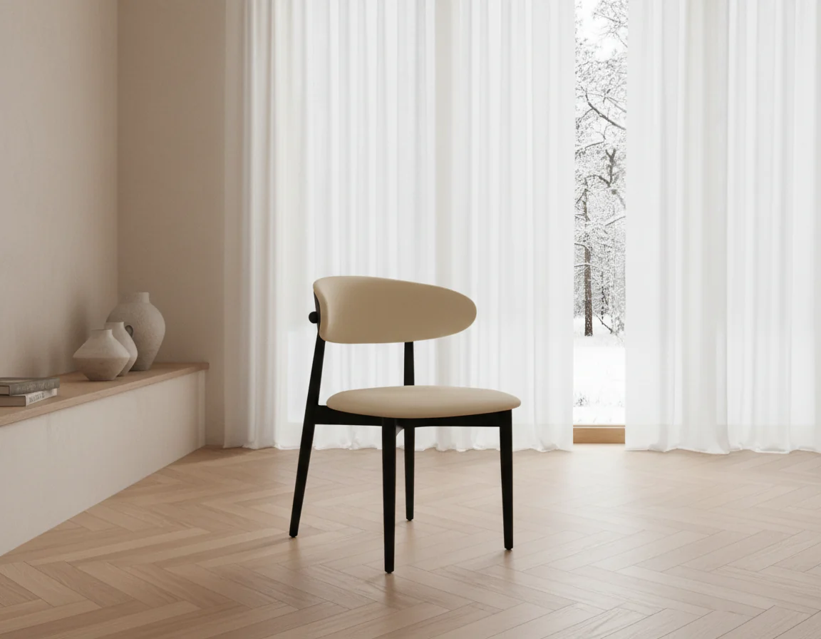 Minimal Curve Dining Chair - Image 4