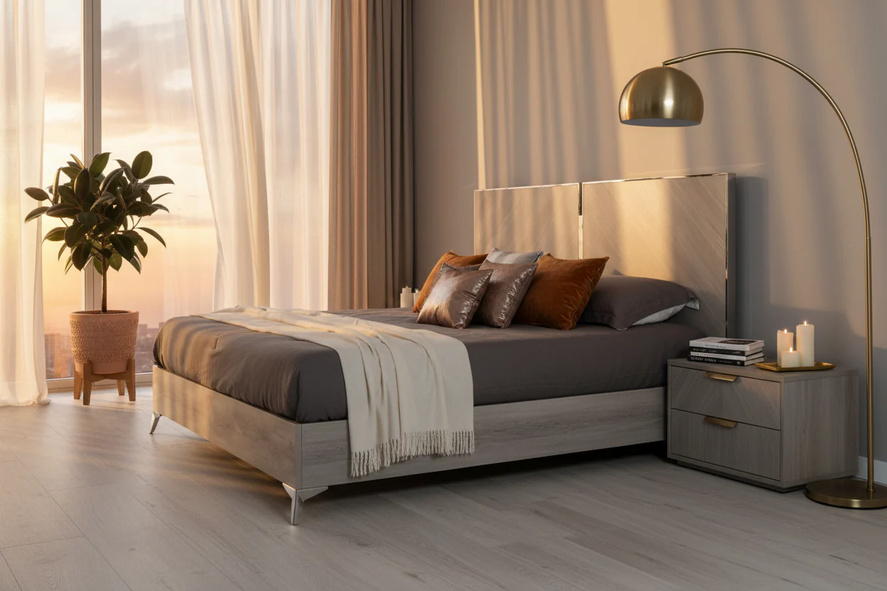Mirage Grey Panel Bed - Image 8