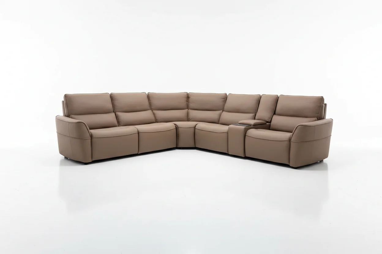 Mocha Recliner Sectional