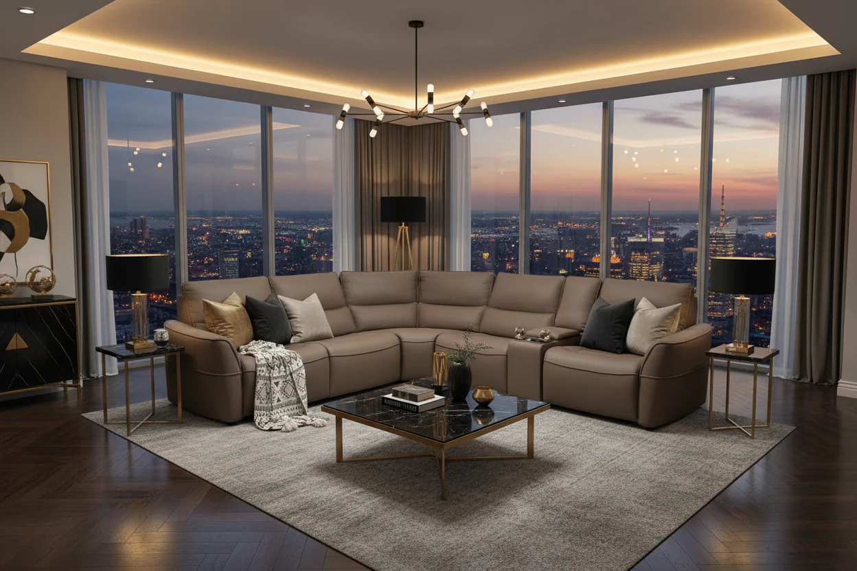 Mocha Recliner Sectional - Image 5