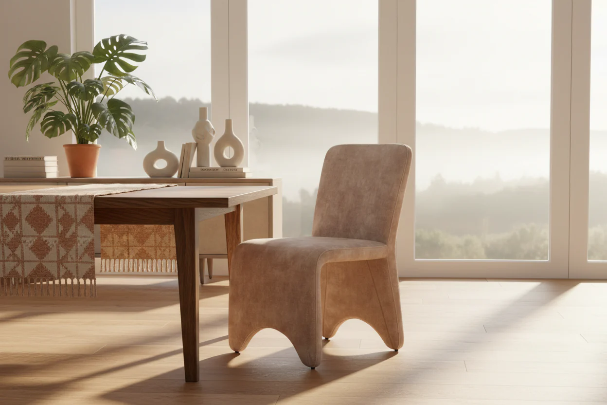 Mod Wave Velvet Dining Chair - Image 5