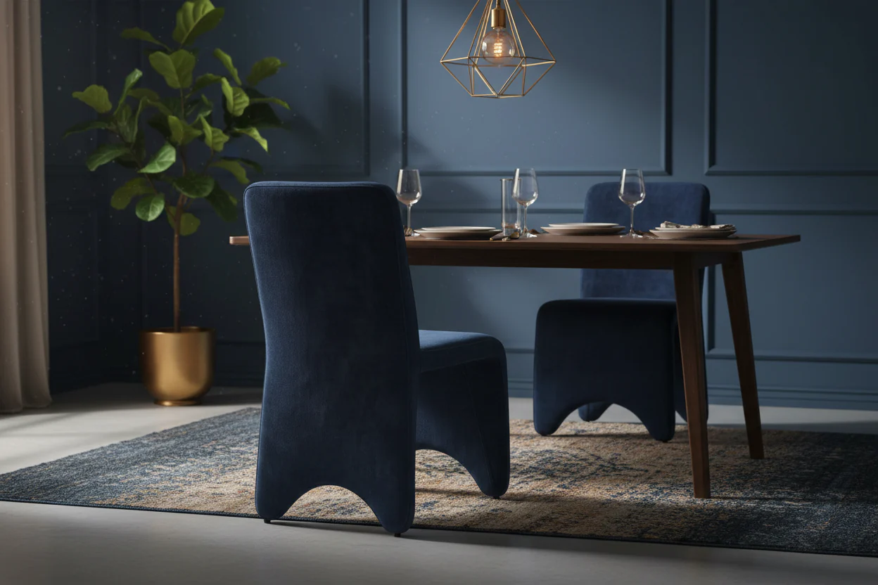 Mod Wave Velvet Dining Chair - Image 8