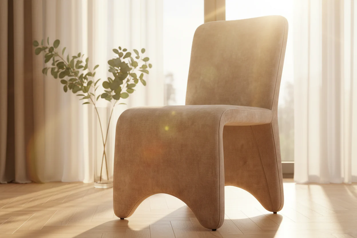 Mod Wave Velvet Dining Chair - Image 9