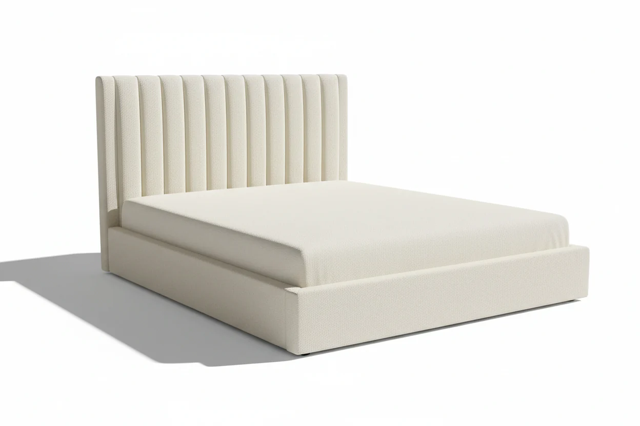 Modern Bouclé Upholstered Bed