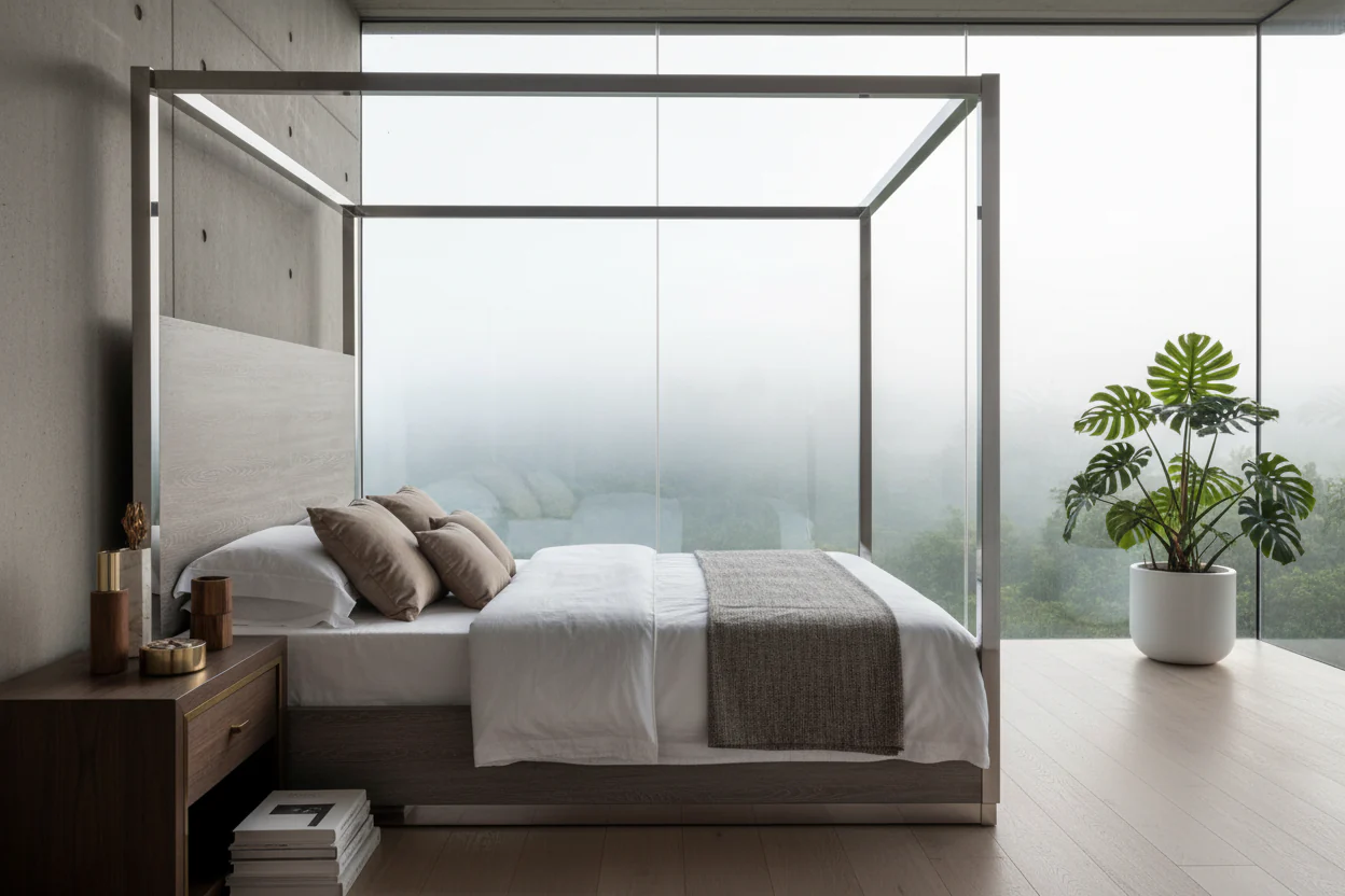 Modern Canopy Bed - Image 9