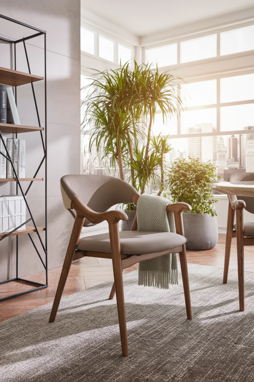Modern Curve Dining Chair - Image 5