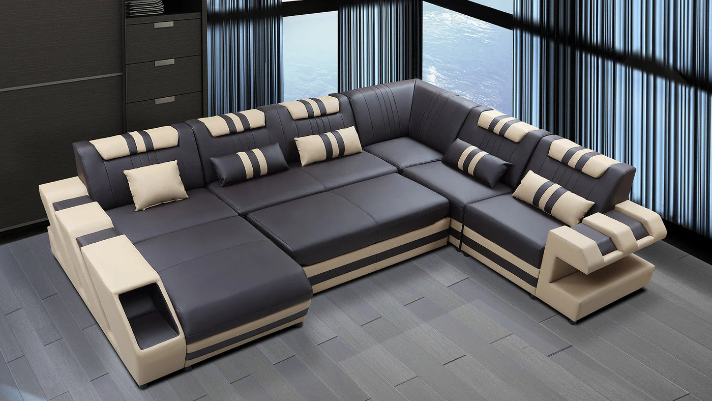 Aero Leather LED Sectional - Image 11