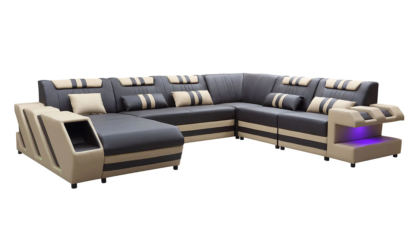 Aero Leather LED Sectional - Image 13