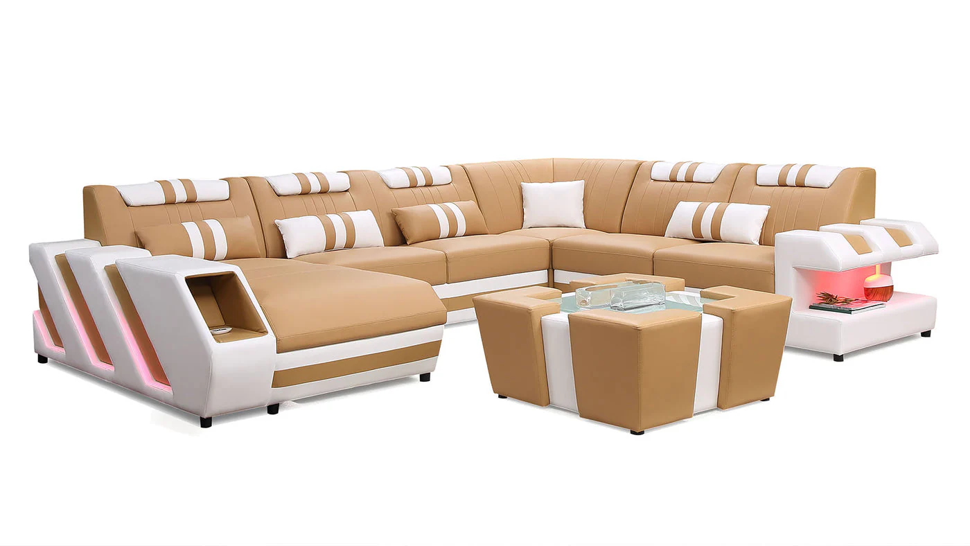 Aero Leather LED Sectional - Image 16