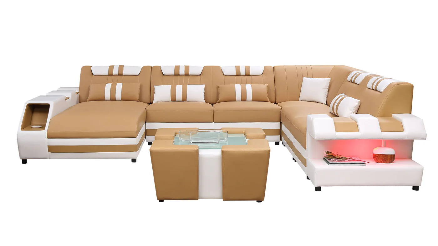 Aero Leather LED Sectional - Image 19