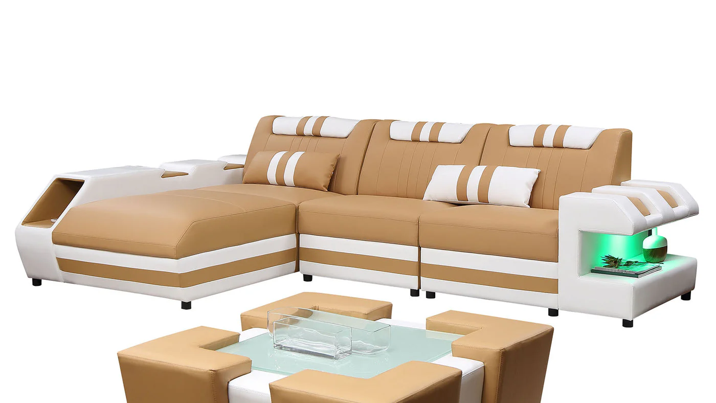 Aero Leather LED Sectional - Image 21