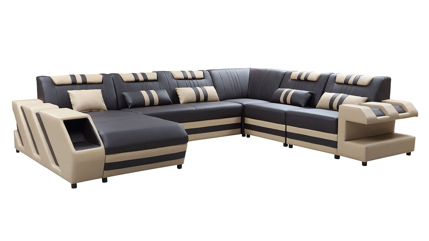 Aero Leather LED Sectional - Image 31