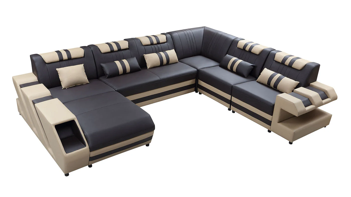 Aero Leather LED Sectional - Image 32