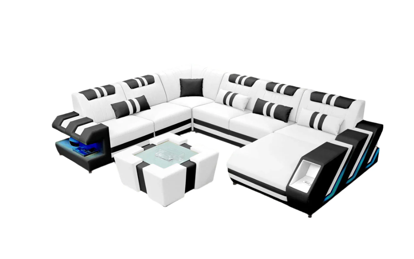Aero Leather LED Sectional - Image 41