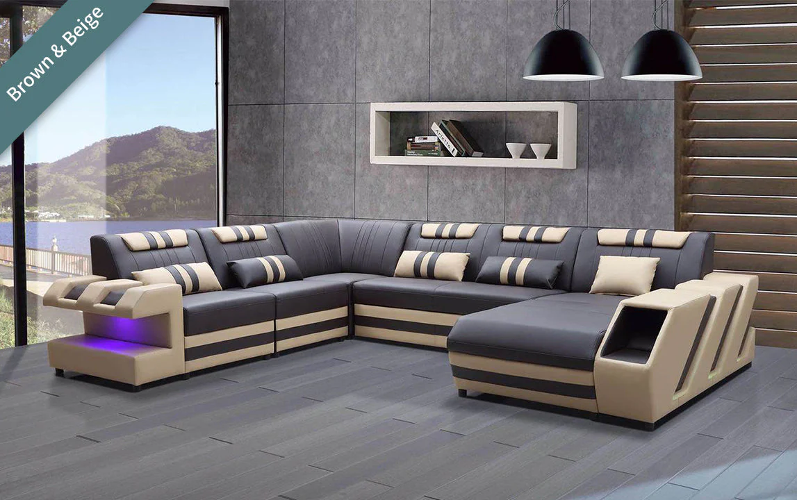 Aero Leather LED Sectional - Image 6