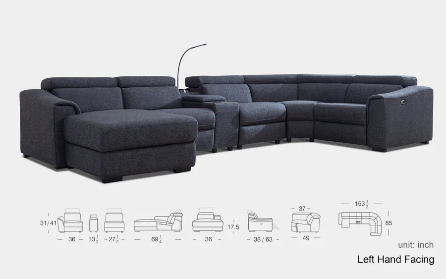 Vittoria Modern Motion Reclining Sectional - Image 13